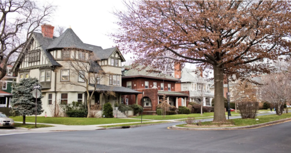Victorian-style houses in Prospect Park in Brooklyn, NY